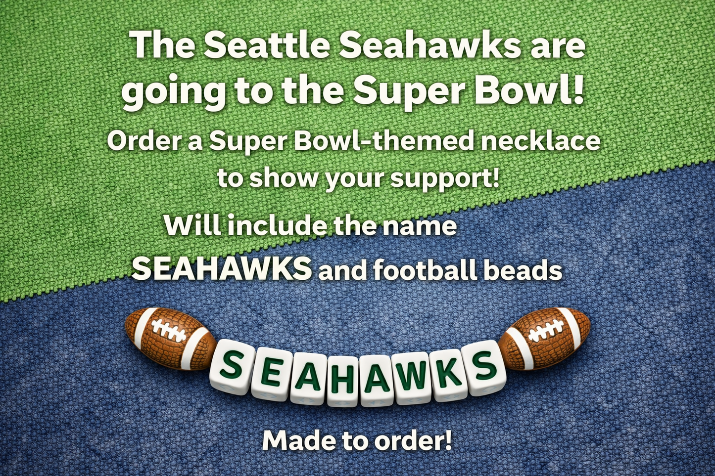 Shayla Inspires Seahawks Necklace